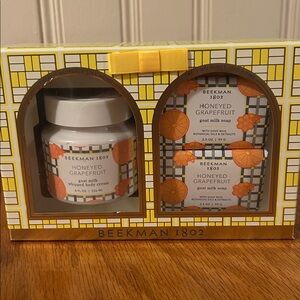 Beekman 1802 Honeyed Grapefruit 1 x 8 oz body cream 2 x 3.5 oz soap Gift Box
